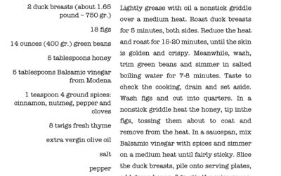Four spices duck breasts with figs