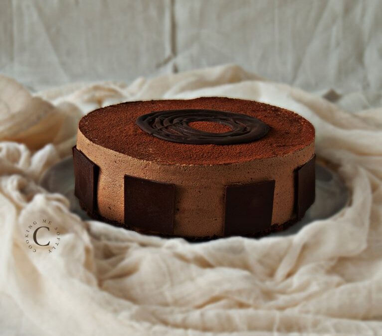 Torta moderna vaniglia e cioccolato
