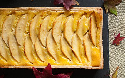 Apple custard tart