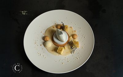 Tarte Infiniment Vanille: plated dessert