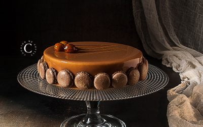 Entremets cioccolato, nocciola e pralinato