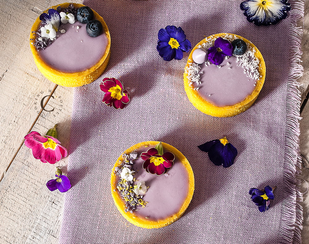 tartellette violetta e mirtilli