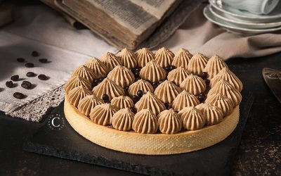 Chocolate and coffee tart