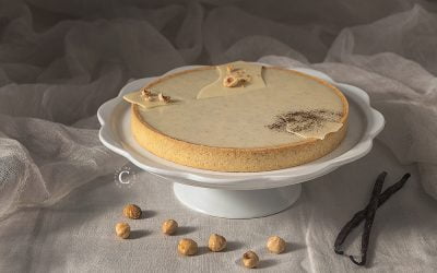 Hazelnut and vanilla tart