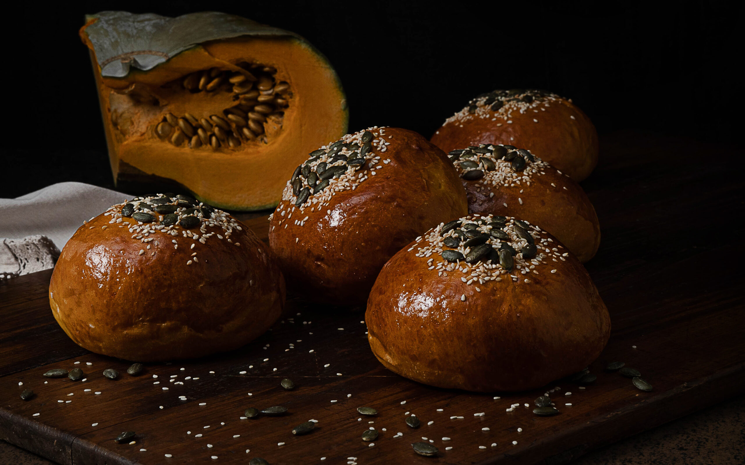 burger buns alla zucca