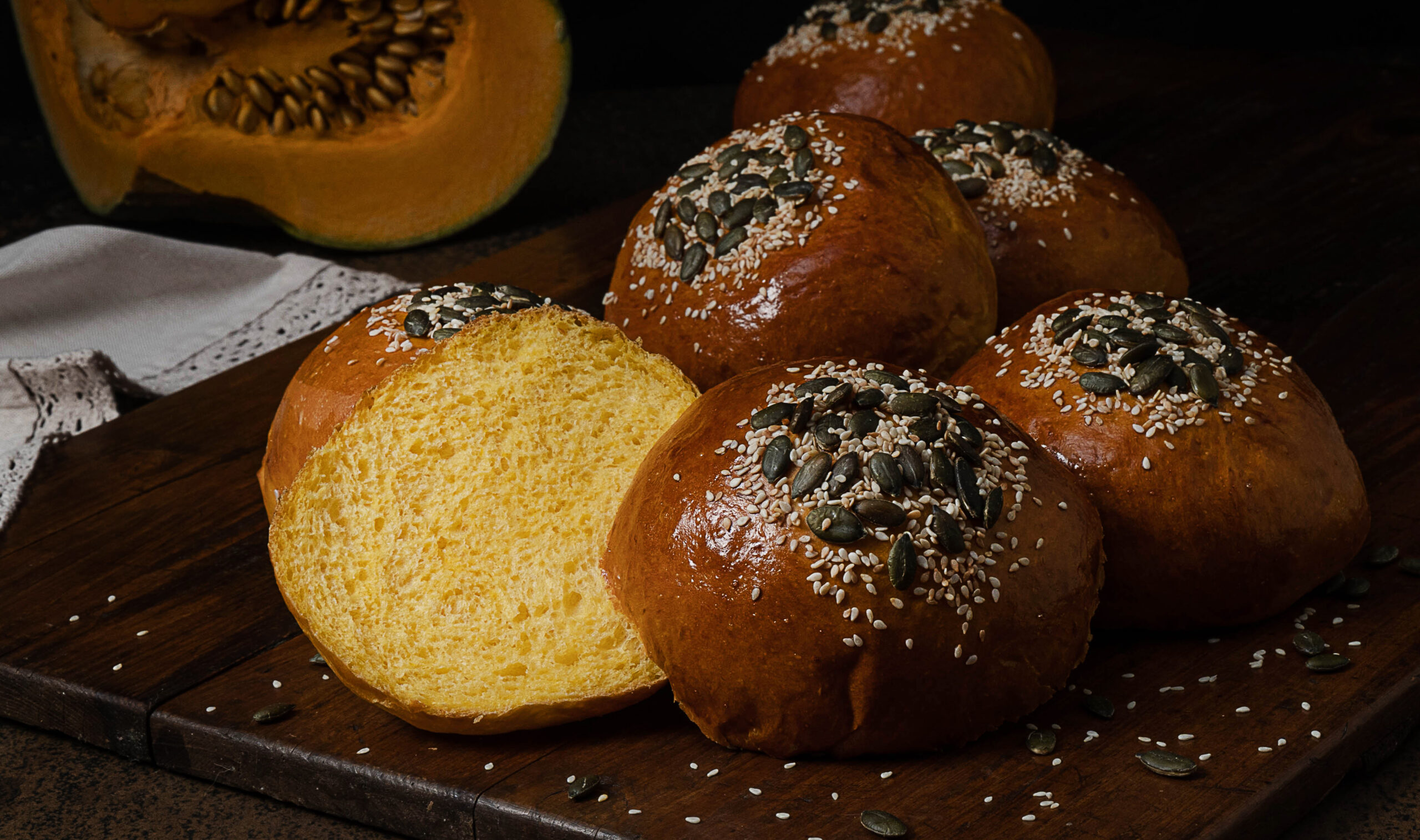 burger buns alla zucca